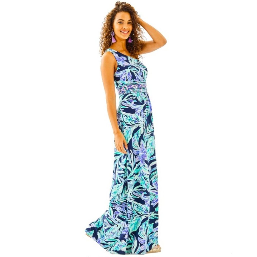 Lilly Pulitzer Ready Set Gecko Malia Maxi Dress - Picture 1 of 14